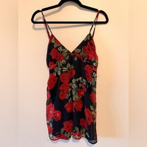 Show Me Your MuMu Roses Chiffon Mini Dress